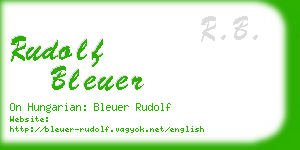 rudolf bleuer business card